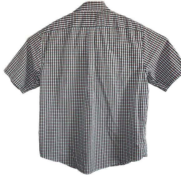 Roundtree Yorke Button Down Mens Large Plaid Pink Blue Gold Label Easter Spring - Picture 2 of 5